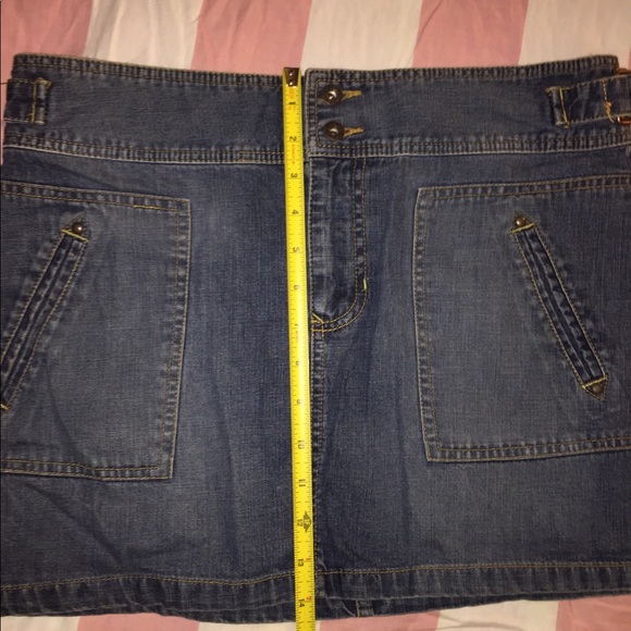 Denim mini skirt with pockets - Picture 6 of 8
